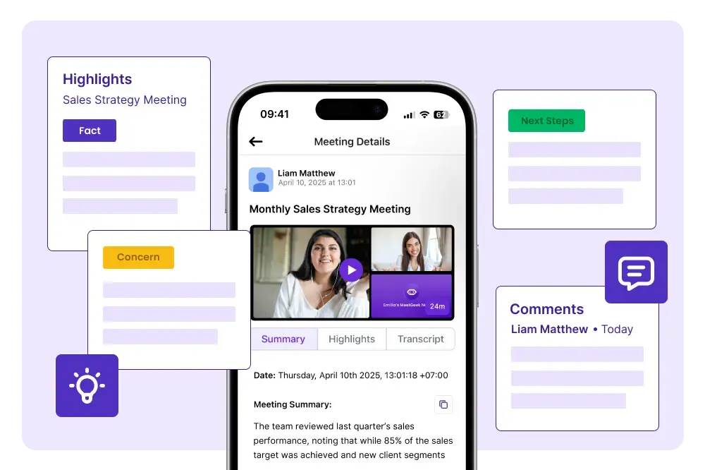 transcription de la réunion hors ligne